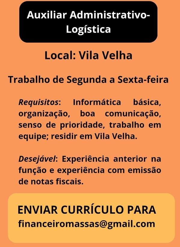 AUXILIAR ADMINISTRATIVO - LOGÍSTICA