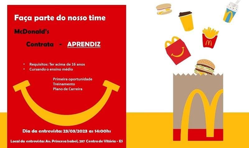 MCDONALD'S CONTRATA APRENDIZ