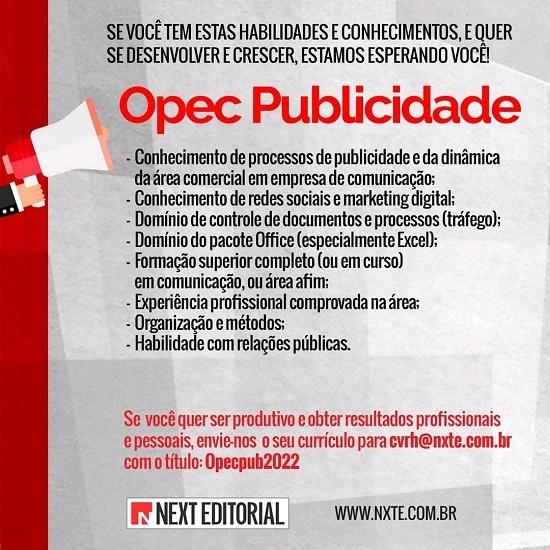 Next Editorial contrata Opec Publicidade