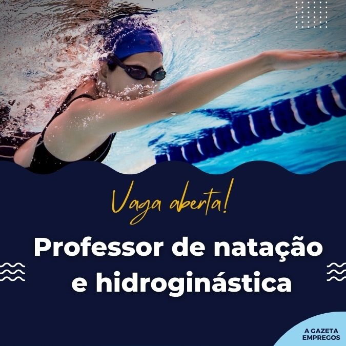 Academia contrata Professor de natação e hidroginástica