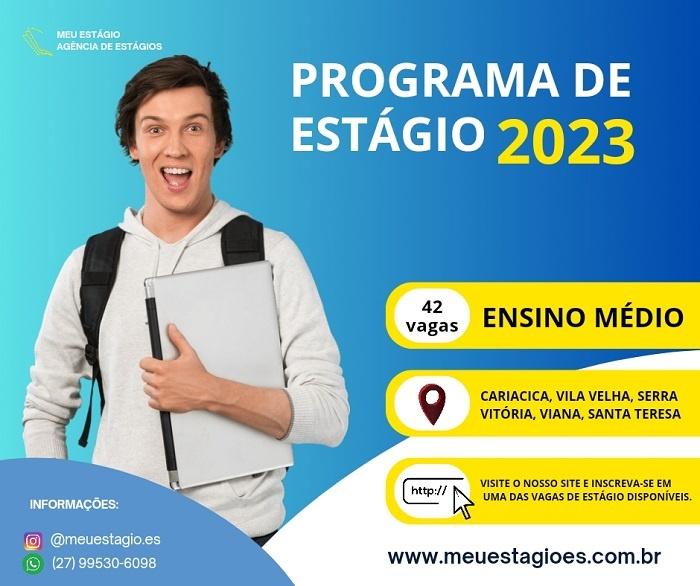Programa de Estágio 2023 - 42 Vagas de Estágio para alunos da Rede Pública de Ensino