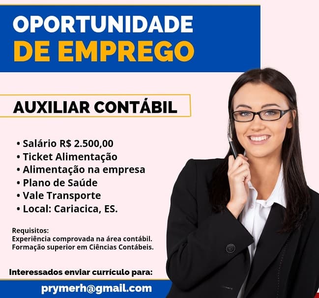 INDÚSTRIA CONTRATA AUXILIAR CONTÁBIL