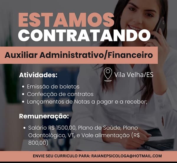 AUXILIAR ADMINISTRATIVO FINANCEIRO