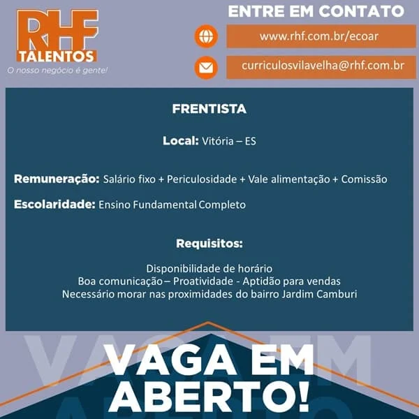VAGA DE FRENTISTA