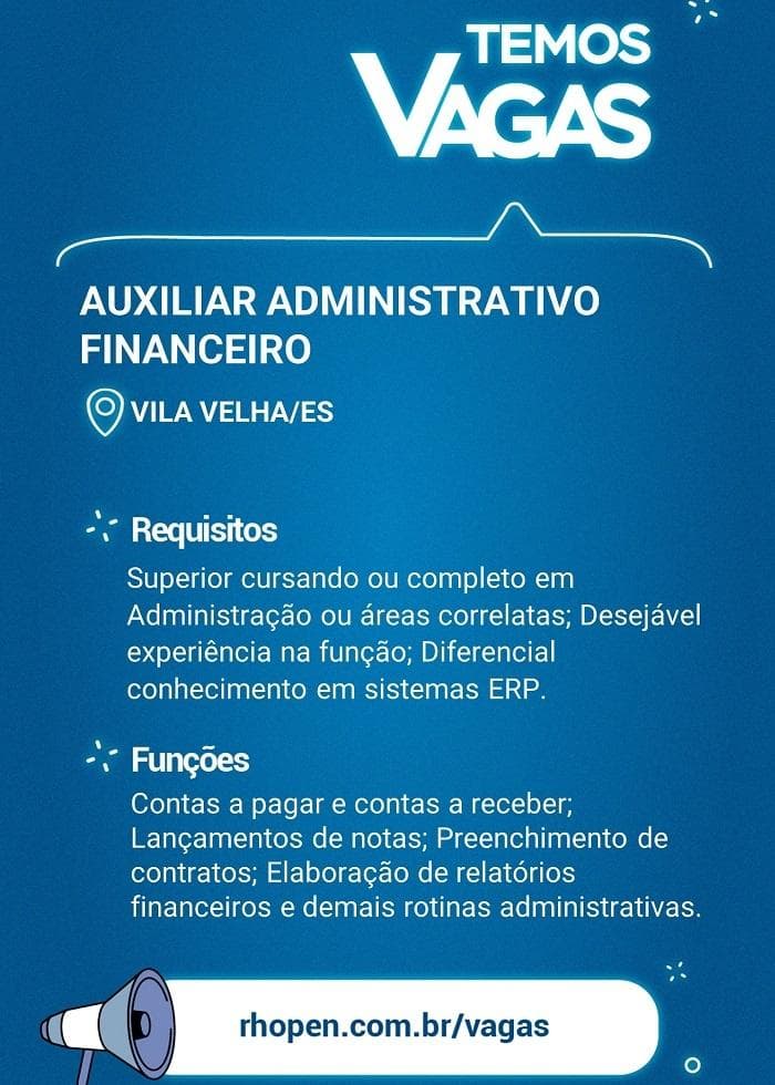 AUXILIAR ADMINISTRATIVO FINANCEIRO