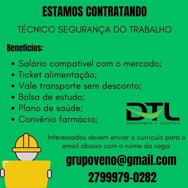 TÉCNICO DE SEGURANÇA DO TRABALHO