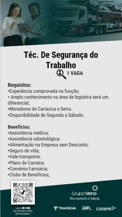 TÉCNICO DE SEGURANÇA DO TRABALHO