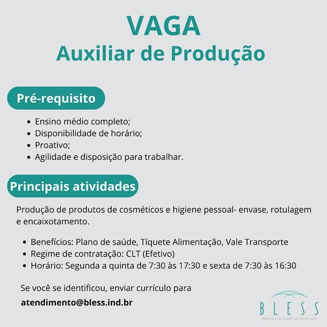 AUXILIAR DE PRODUÇÃO