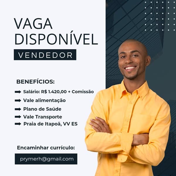 03 VAGAS - VENDEDOR INTERNO