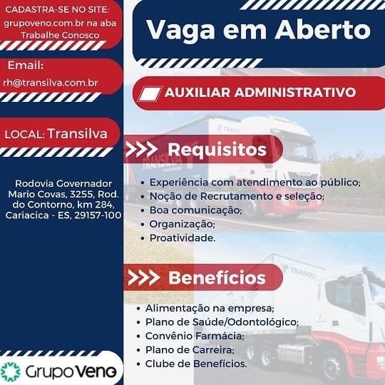 GRUPO VENO CONTRATA AUXILIAR ADMINISTRATIVO