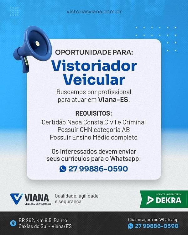 VISTORIADOR VEICULAR