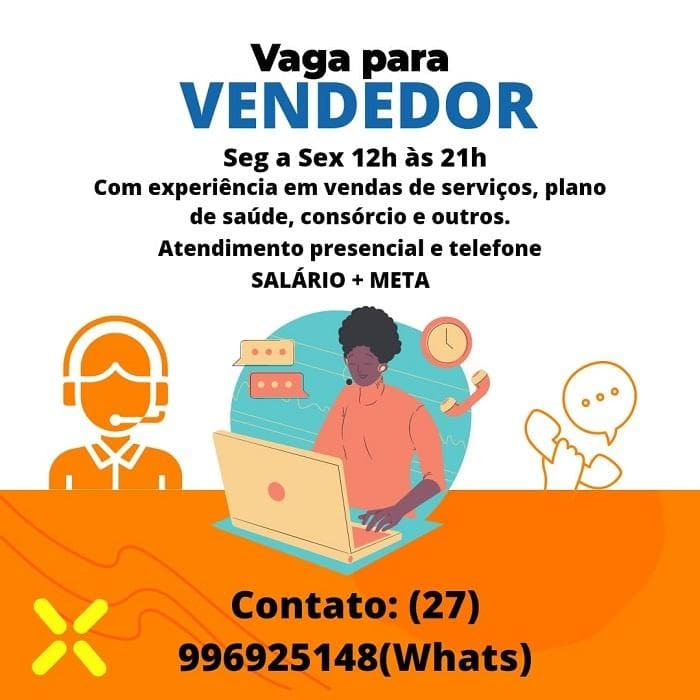 VAGA PARA VENDEDOR