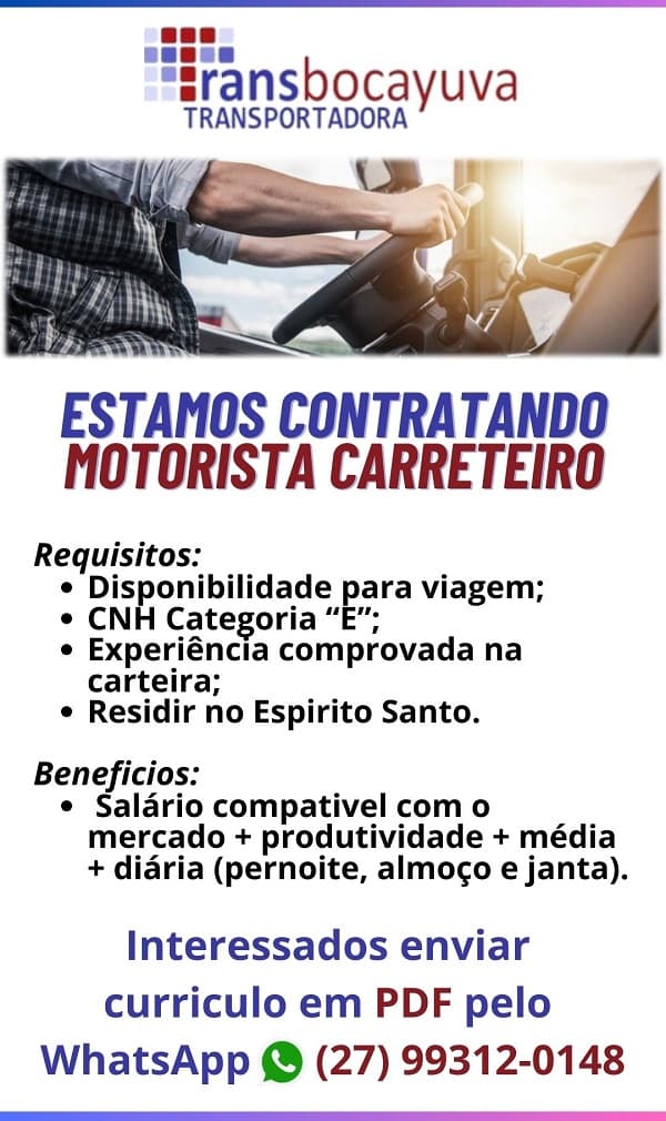 MOTORISTA CARRETEIRO