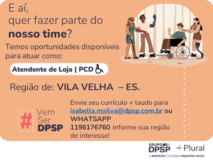 DROGARIA PACHECO ABRE VAGAS PARA PESSOAS COM DEFICIÊNCIA