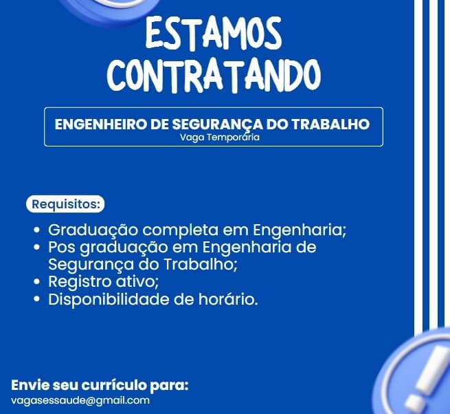 ENGENHEIRO DE SEGURANÇA DO TRABALHO