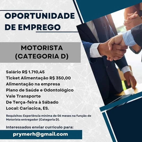 MOTORISTA (Categoria D)