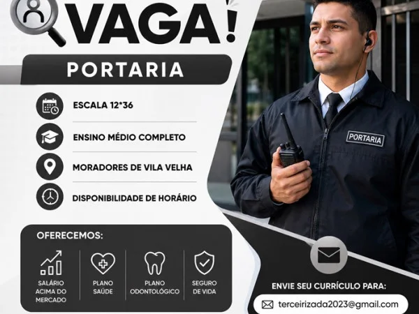 VAGA PARA PORTARIA