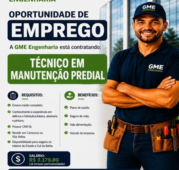 TÉCNICO EM MANUTENÇÃO PREDIAL