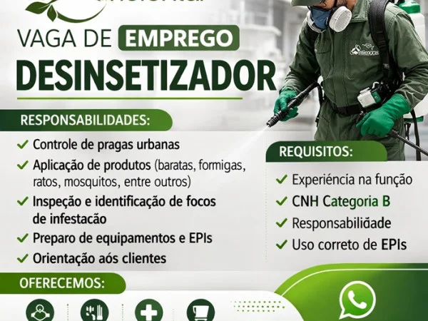 Grupo Ambiental contrata Desinsetizador