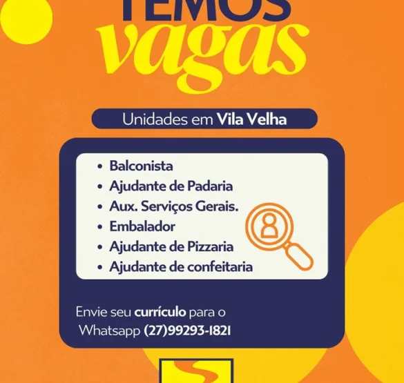 Padaria Monte Libano abre vagas de Emprego (Vila Velha)