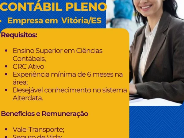 Vaga para Coordenador Contábil Pleno