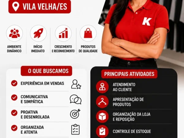 VAGA PARA VENDEDORA