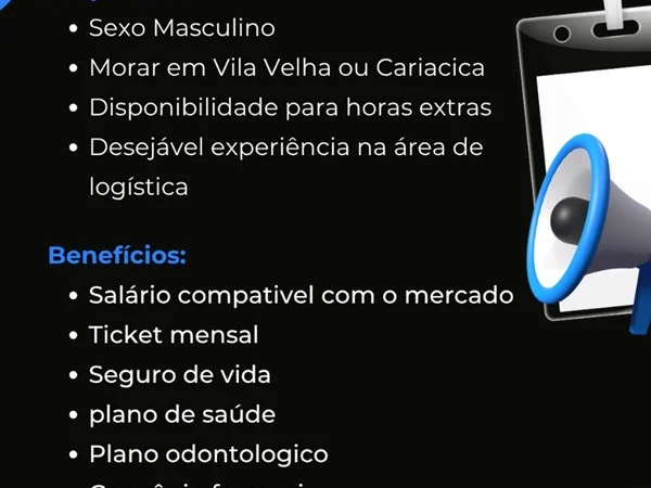 VAGA PARA CONFERENTE