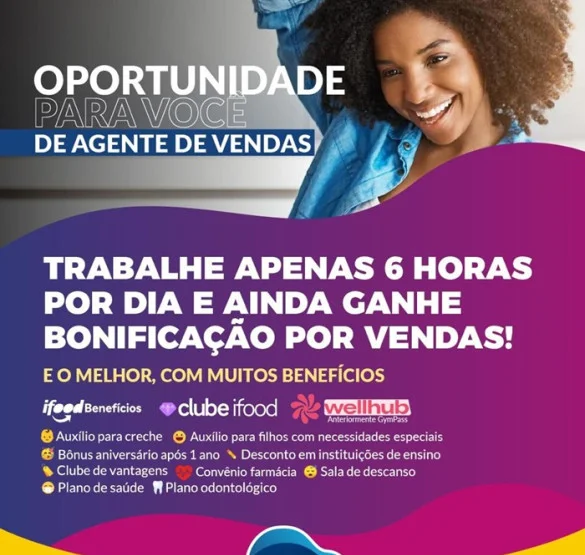 VAGA PARA AGENTE DE VENDAS