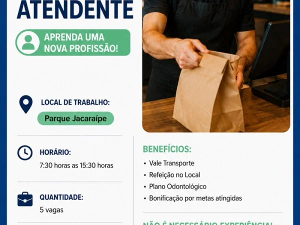 VAGA PARA ATENDENTE