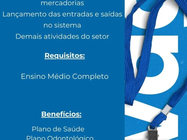 Vaga para Auxiliar de Estoque