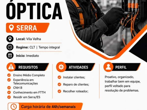 TÉCNICO EM FIBRA ÓPTICA  - SERRA