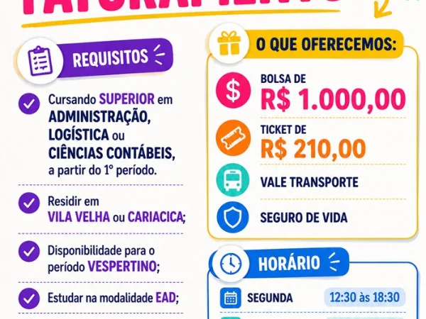 Vaga para Estágio em Faturamento