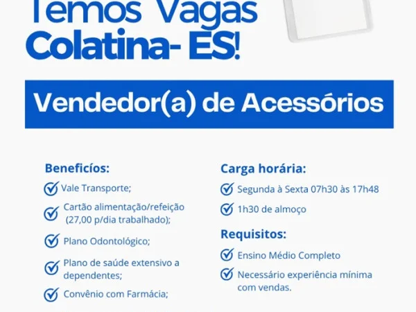 VENDEDOR(A) DE ACESSÓRIOS