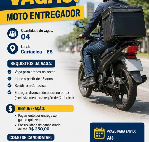 Vaga para Moto Entregador