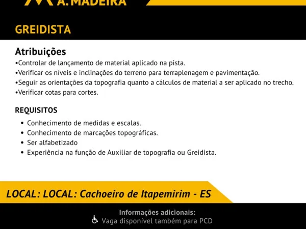 Grupo A. Madeira contrata Greidista