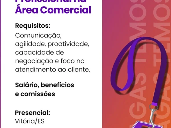Vagas para Profissional Comercial