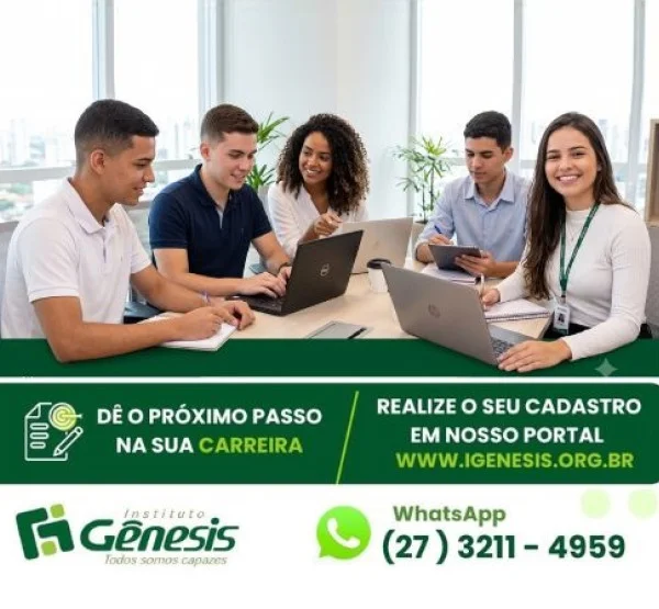 Instituto Gênesis oferta novas vagas de Estágio