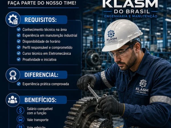 VAGA PARA MECÂNICO INDUSTRIAL