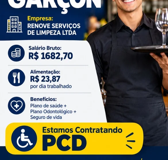 VAGA PARA GARÇON