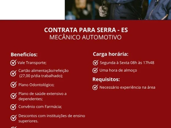 FIAT PODIUM CONTRATA MECÂNICO AUTOMOTIVO