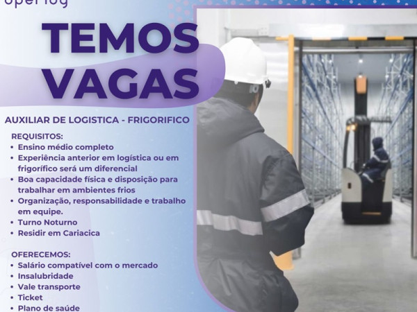 Operlog contrata Auxiliar de Logística - Frigorífico