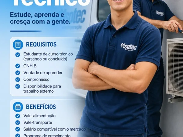 ISOTEC abre vaga para Ajudante Técnico