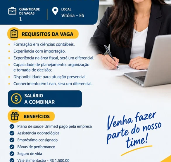 Vaga para Assistente de faturamento