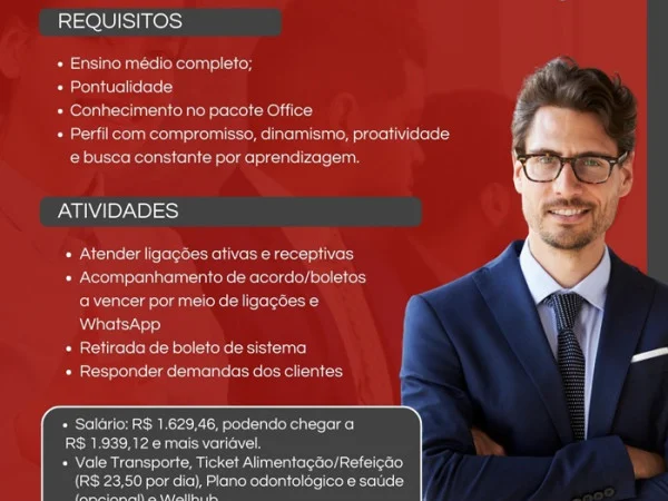 Vaga para Recuperador de Crédito