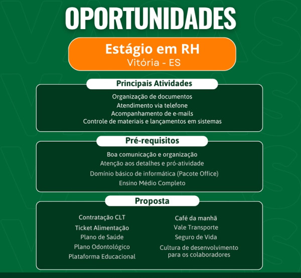 CONSIGA CONTRATA ESTAGIÁRIO DE RH