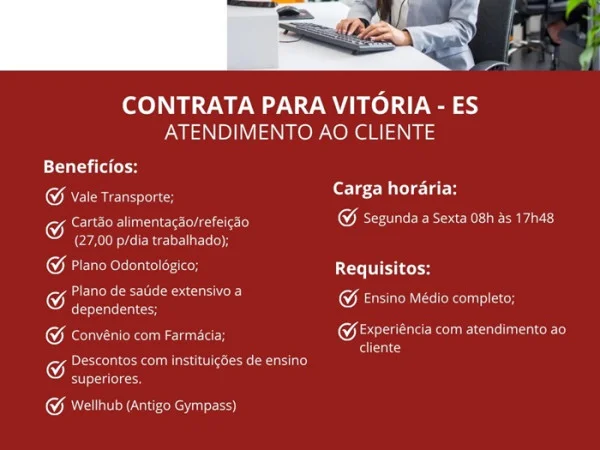 GRUPO PODIUM CONTRATA ATENDIMENTO AO CLIENTE