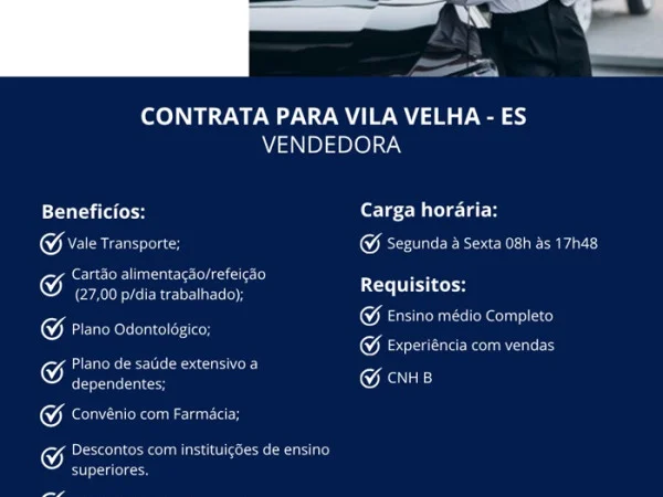 Premium Volkswagen contrata Vendedora