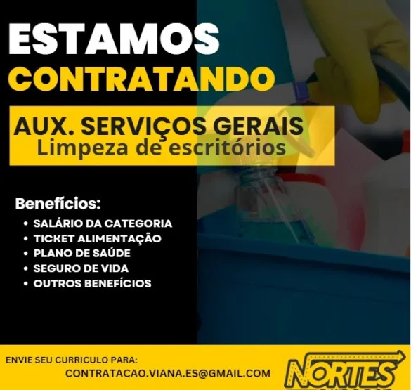 AUXILIAR DE SERVIÇOS GERAIS - Limpeza de Escritórios