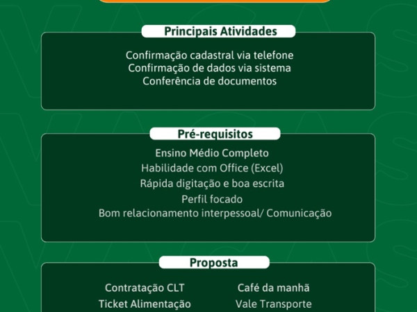 CONSIGA CONTRATA ASSISTENTE DE CADASTRO