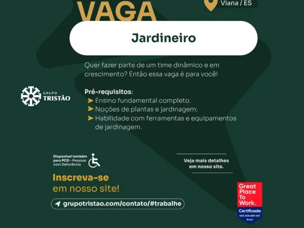 VAGA DE JARDINEIRO